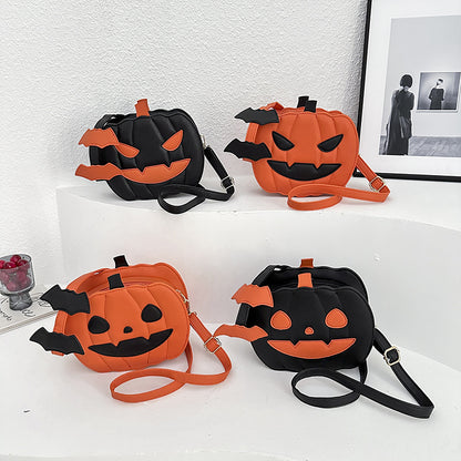 Halloween funny pumpkin bag fashionable and versatile shoulder crossbody