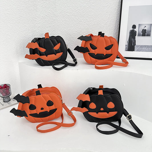 Halloween funny pumpkin bag fashionable and versatile shoulder crossbody