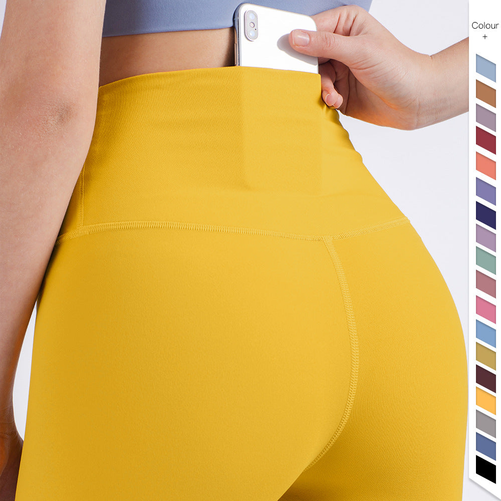 Sports fitness pants tight peach hip lift high waist nude sex yoga pants for women