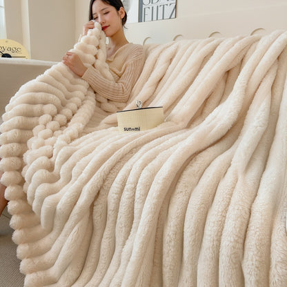 Plush blanket thick flannel cover blanket milk velvet blanket