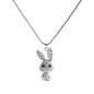 Diamond rabbit necklace