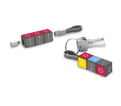 Magic Cube Keychain Micro-Usb & Lightning Cable