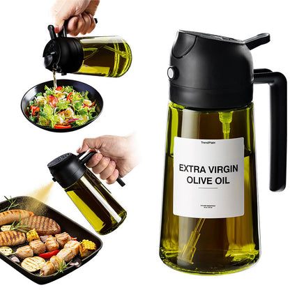 Portable spray bottle for glass oil spraying and pouring