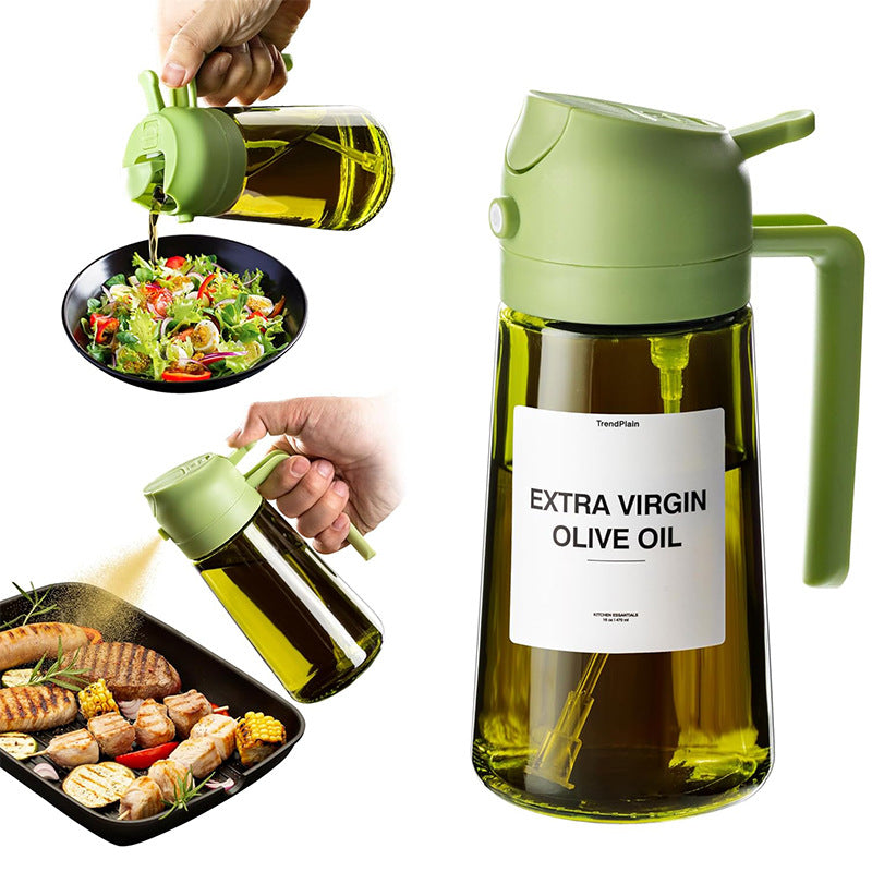 Portable spray bottle for glass oil spraying and pouring