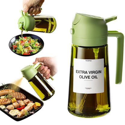 Portable spray bottle for glass oil spraying and pouring