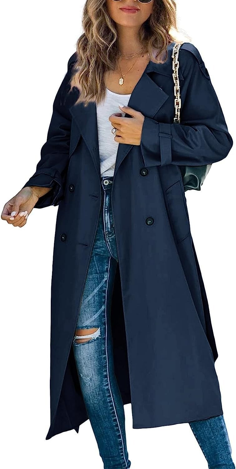 European and American women's winter and autumn windbreaker jacket