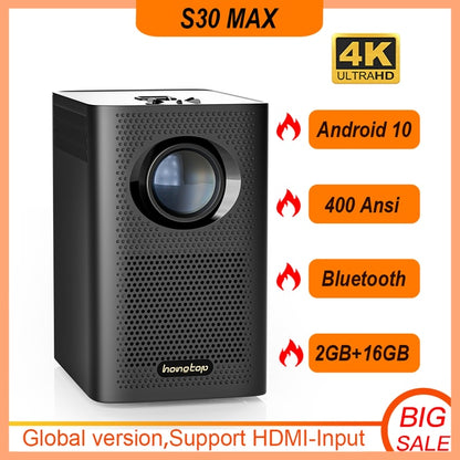 Global Version S30 Mini 4K Projector LED BT WIFI Full HD 1080P Projector Keystone Correction Portable Projector