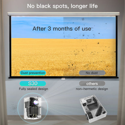 Global Version S30 Mini 4K Projector LED BT WIFI Full HD 1080P Projector Keystone Correction Portable Projector