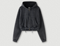 Retro Washed Hot Girl Sweatshirt Zipper Jacket Plus Velvet