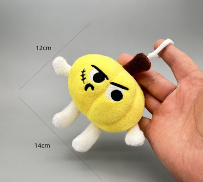 Plush doll funny vegetables onion, ginger, garlic pendant broccoli keychain