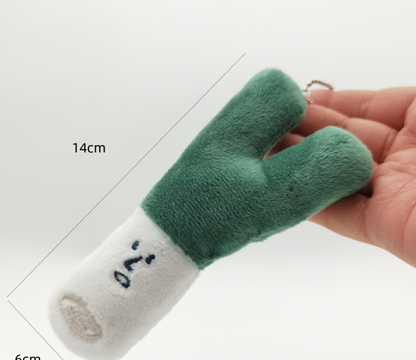 Plush doll funny vegetables onion, ginger, garlic pendant broccoli keychain