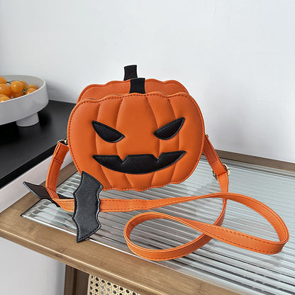 Halloween funny pumpkin bag fashionable and versatile shoulder crossbody
