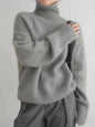 Autumn and winter thickened turtleneck women's loose versatile knitted pullover sweater lazy style bottoming shirt for women to wear outside