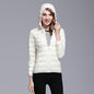 Down jacket for women, white duck down hooded down jacket for women Short jacket