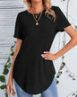 Single-breasted loose-fitting T-shirt with button-down back