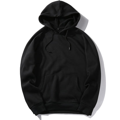 Oversized long-sleeved hooded sweatshirt