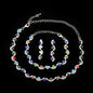 Bridal necklace earrings bracelet three piece set