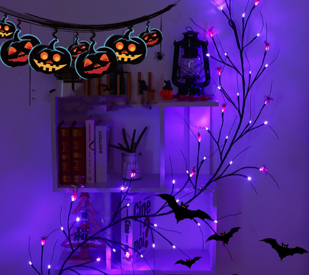 Halloween LED rattan light artificial tree