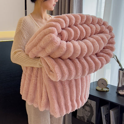 Plush blanket thick flannel cover blanket milk velvet blanket