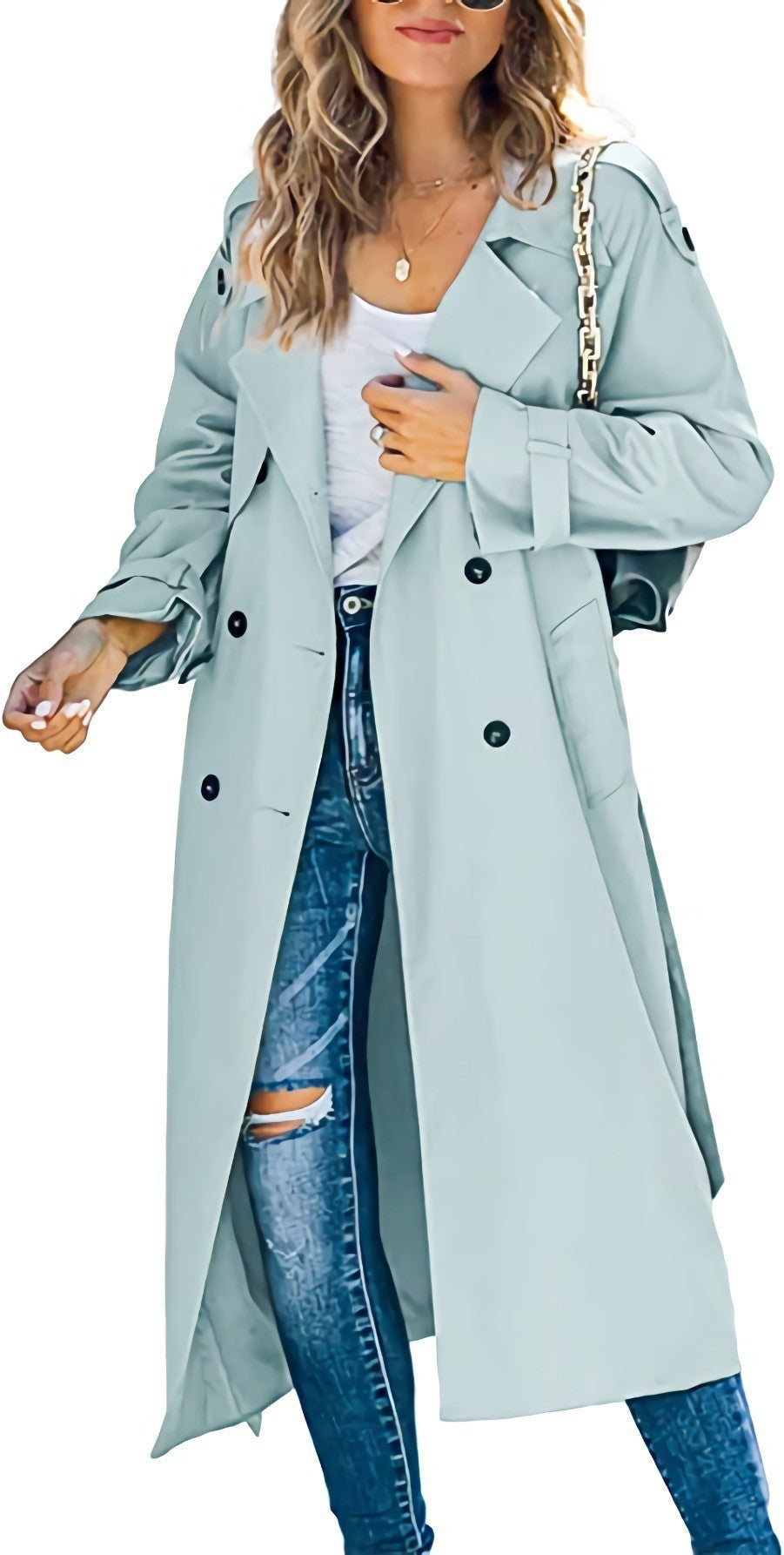 European and American women's winter and autumn windbreaker jacket