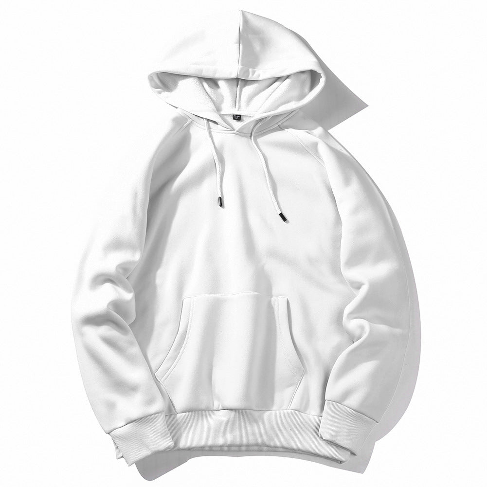 Oversized long-sleeved hooded sweatshirt