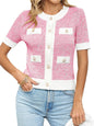 Women's fashionable Chanel style single breasted sweater