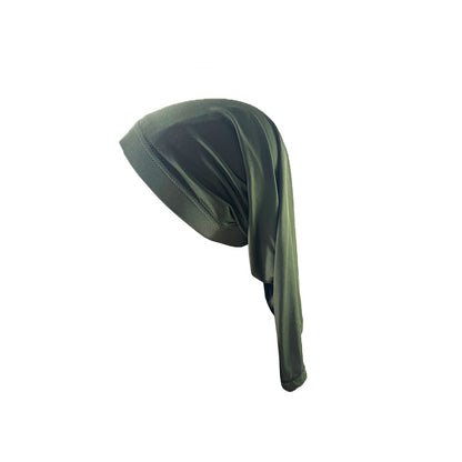 Braided hair care cap solid color two-way straight braided long hair care cap breathable milk silk long tube sleeping cap