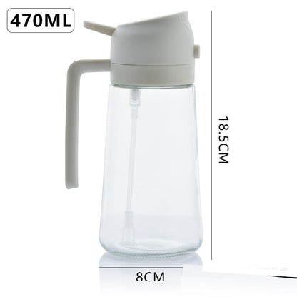 Portable spray bottle for glass oil spraying and pouring
