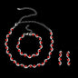 Bridal necklace earrings bracelet three piece set