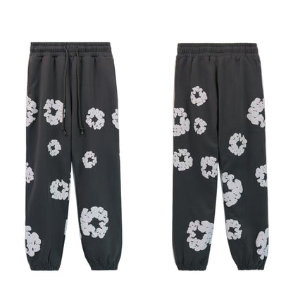 Kapok sweatshirt foam printed short-sleeved T-shirt hooded suit