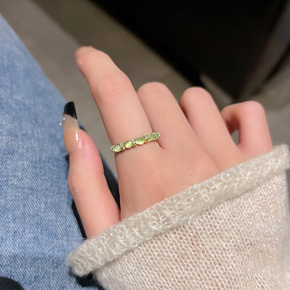 European and American ins style open ring women's high-end personalized pearl index ring niche design hand jewelry