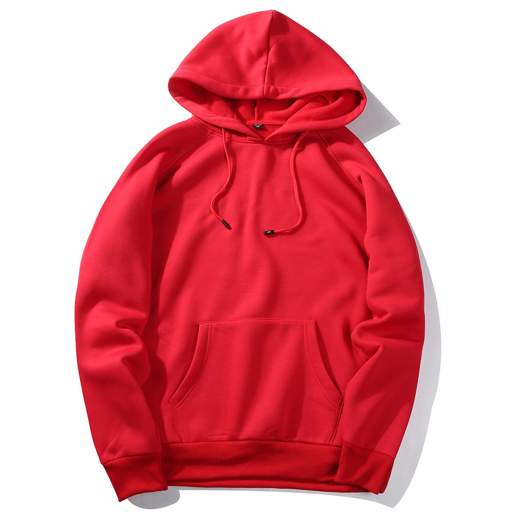 Oversized long-sleeved hooded sweatshirt