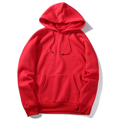 Oversized long-sleeved hooded sweatshirt