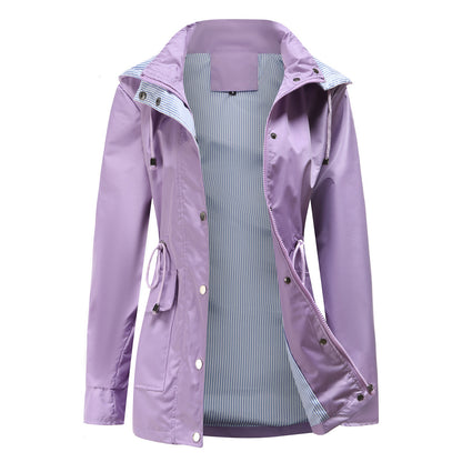 Autumn and winter detachable hood windbreaker women's cross-border women's clothing large size women's coat