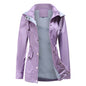 Autumn and winter detachable hood windbreaker women's cross-border women's clothing large size women's coat