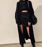 Women's extra long faux mink fleece cardigan