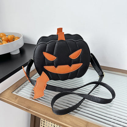 Halloween funny pumpkin bag fashionable and versatile shoulder crossbody