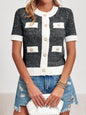 Women's fashionable Chanel style single breasted sweater