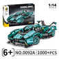 Compatible with Lego building blocks green cow sports car children's educational small particles assembled boy gift toy physical store