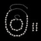 Bridal necklace earrings bracelet three piece set