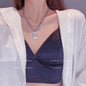 European and American style fashion double-layered love necklace for women splicing cold style women's hip-hop long sweater sweater chain ins trend