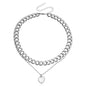 Double layer geometric round white mother-of-pearl pendant necklace for women