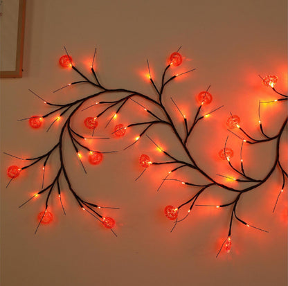 Halloween LED rattan light artificial tree