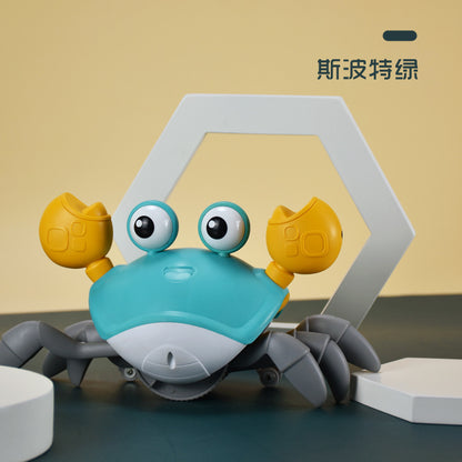 Children's induction electric crab toy rechargeable luminous music baby crawling and running away Crab