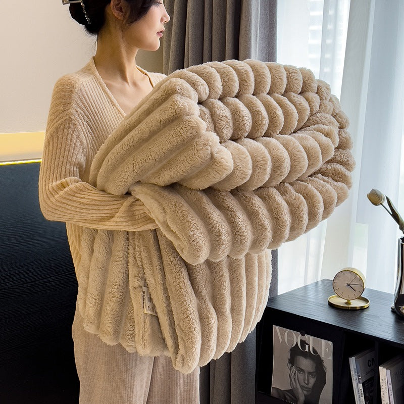 Plush blanket thick flannel cover blanket milk velvet blanket