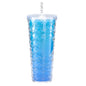 Large capacity, high appearance, colorful gradient double-layer creative internet celebrity new large fish scale cup