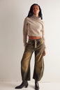 European and American spring casual loose mid-waist tubular women's jeans