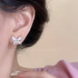 Pearl butterfly earrings for women high-end niche luxury