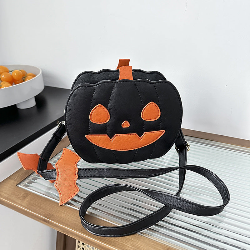 Halloween funny pumpkin bag fashionable and versatile shoulder crossbody