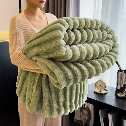 Plush blanket thick flannel cover blanket milk velvet blanket